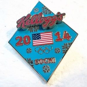 2014 Kelloggs Sochi Olympics Pin Lapel Hat Tie Worlds Longest Breakfast